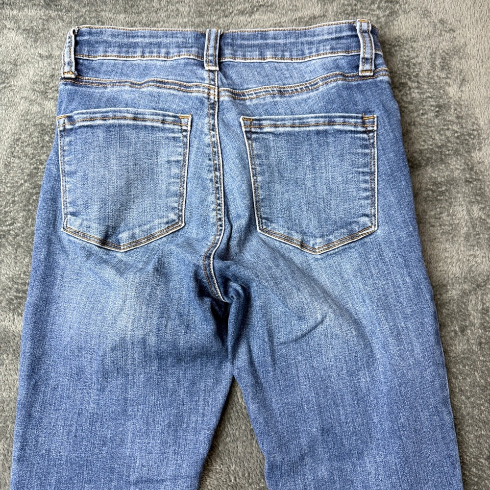 STS Blue Distressed Frayed Hem Ankle Skinny Jeans Denim Womens Size 26 - Picture 13 of 15
